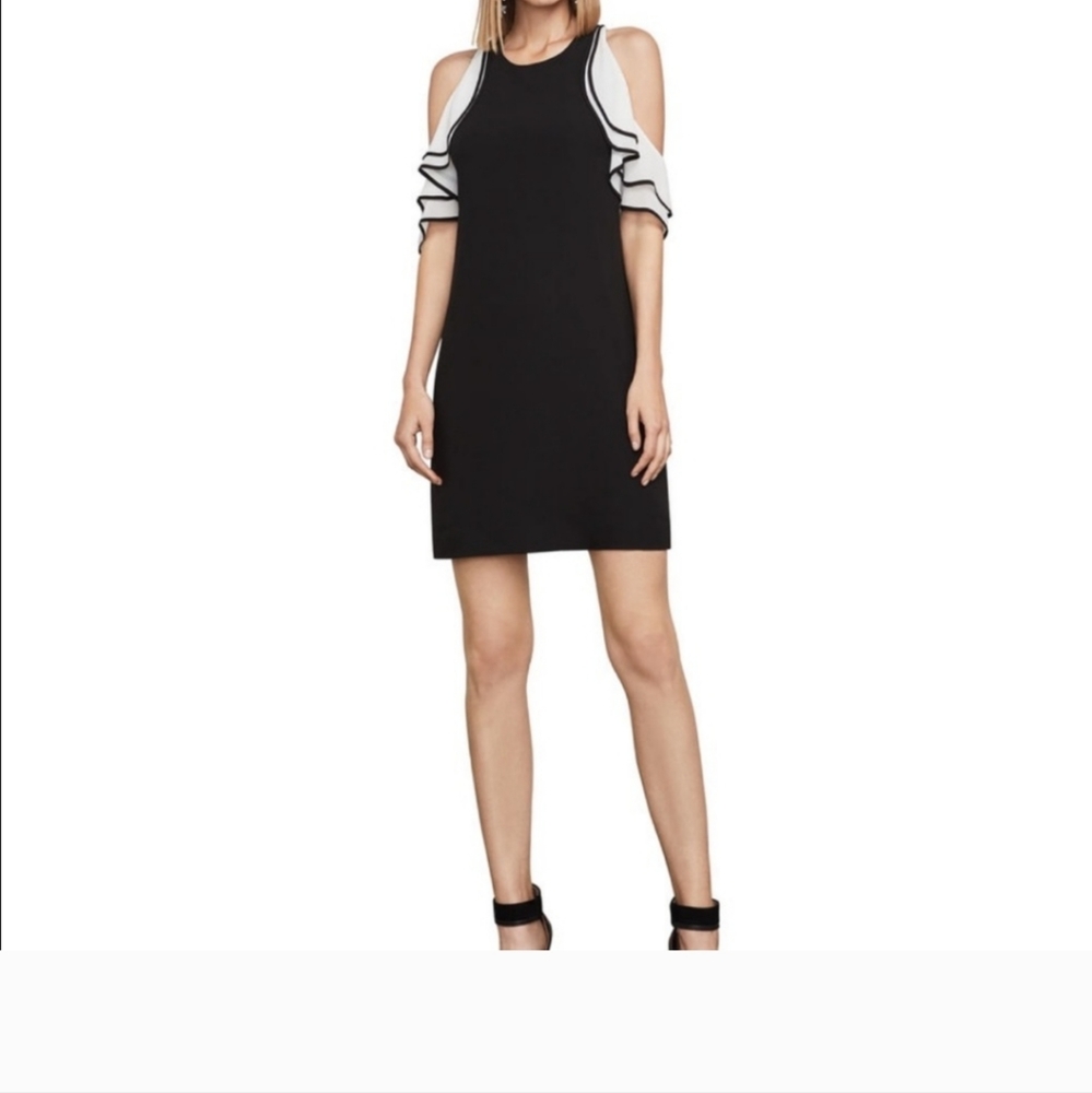 BCBG Norah Cold-Shoulder Shift Dress